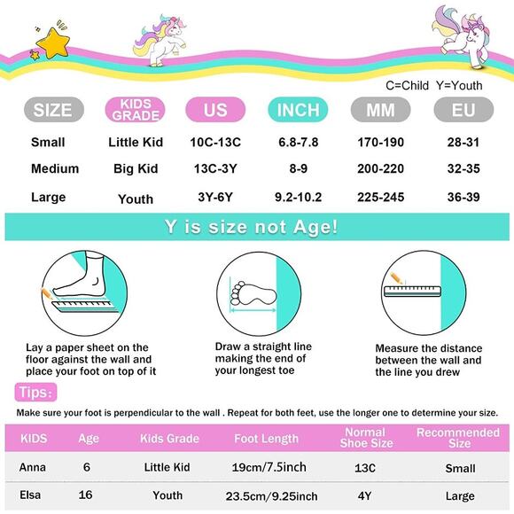 Sulifeel Rainbow Unicorn Roller Skates Medium New - Picture 3 of 14